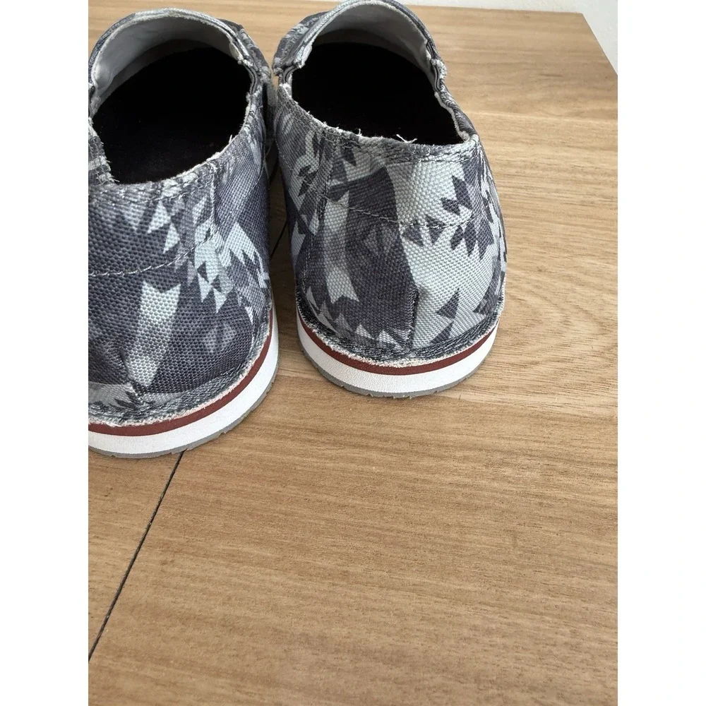 Twisted‎ X Hooey Slip On Loafers Gray Aztec Print Casual Shoes Men's 8.5 New